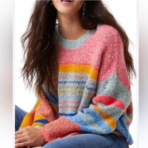 Moon & Madison Multicolor Knit Abstract Sweater